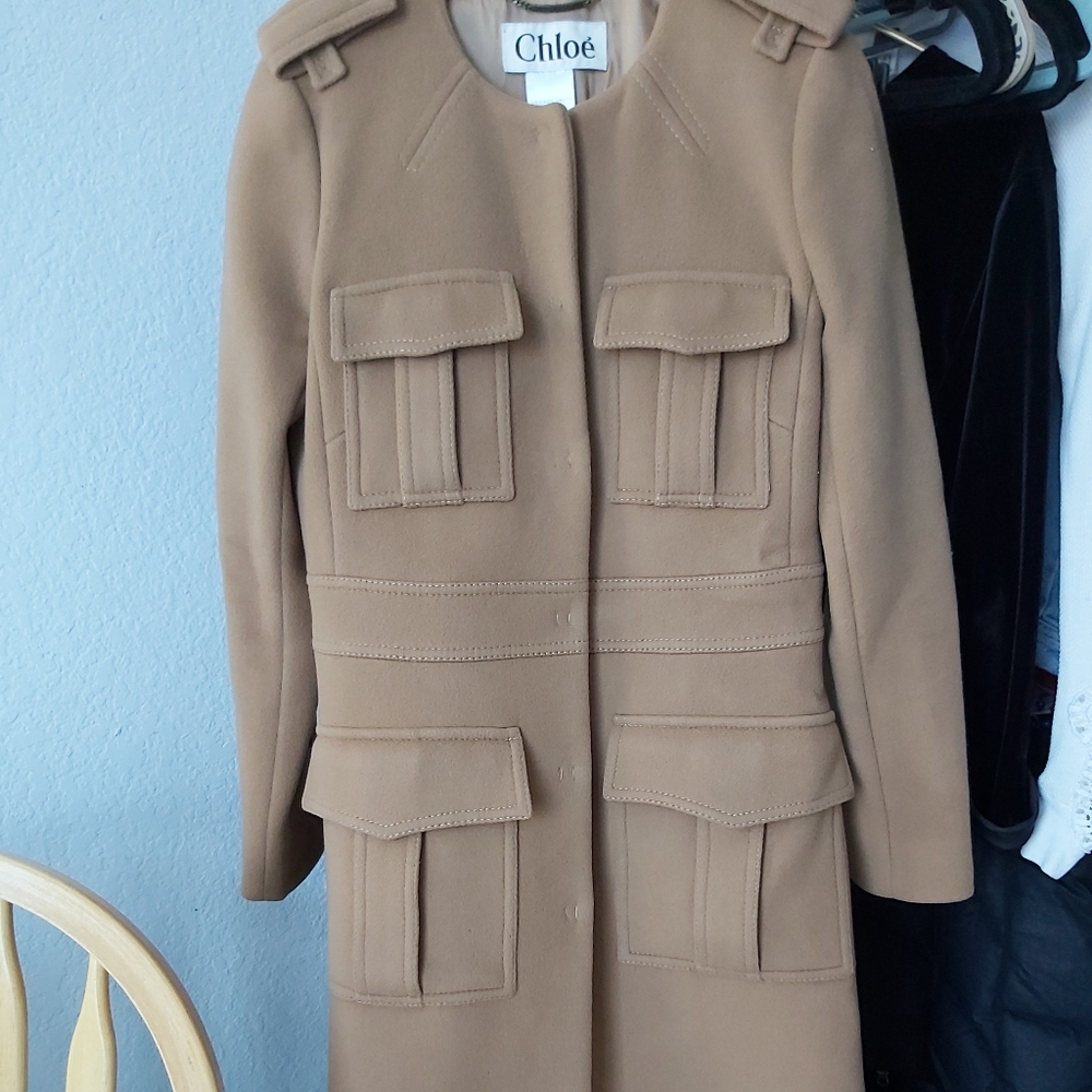CHLOÉ Wool Coat size S to M